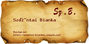Szántai Bianka névjegykártya