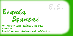 bianka szantai business card